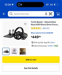 Turtle beach gaming steering wheel for xbox and pc