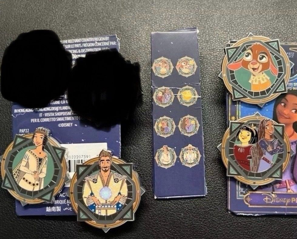 Bundle Disney Parks Wish Mystery Box Pin Set New 2023 Asha Valentino Star