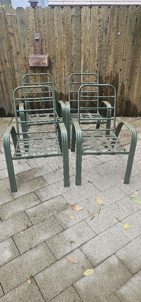 Patio Metal Chairs 4 Chairs