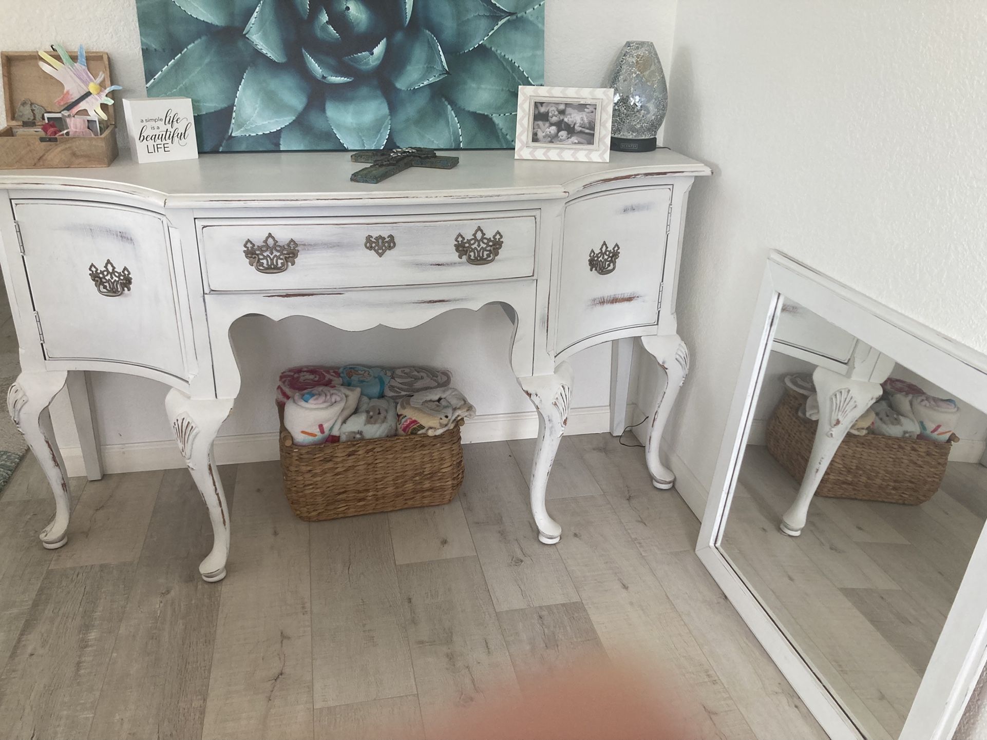 Thomasville White Storage Credenza