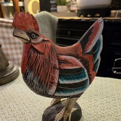 Lightweight Wood carved painted rooster