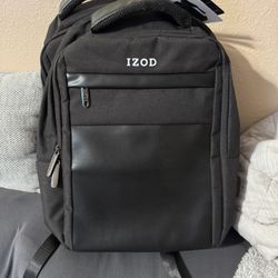 IZOD Penn Business Travel Slim Durable Laptop Backpack USB Charging Port Fits 16 Inch Laptop Notebook Black
