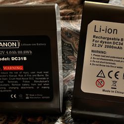 Dyson Rechargeable Vacuum Batteries