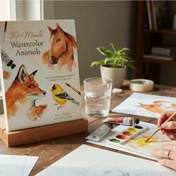 30-Minute Watercolor Animals: Create Beautiful Beginner-Friendly Paintings Book. This is the book 30-Minute Watercolor Animals: Create Beautiful Begin