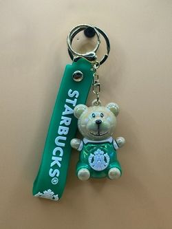 New Large Coffee Character  Keychains –Multiple Colors! (Bear, Green)