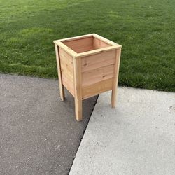 Large cedar planter boxes