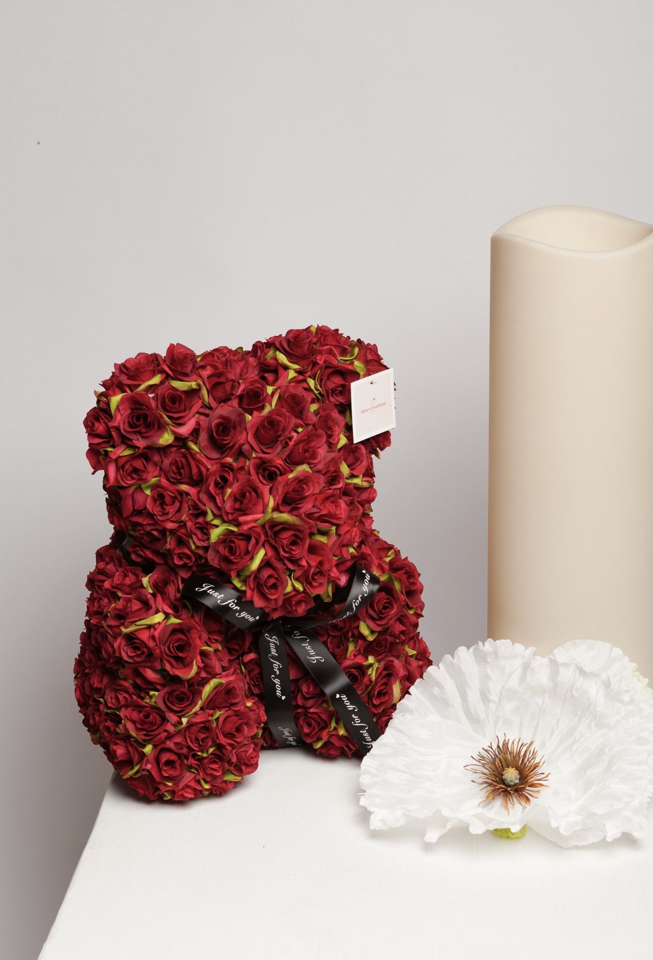 Large 15” Realistic Rose Bear For Valentine’s Day wfdjnjc.com