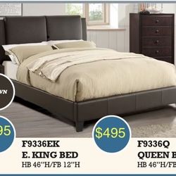 Cama King Cafe Con Colchon Buena Calidad 