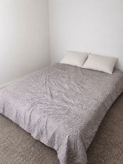 Queen Size Mattress, Box Spring & Metal Frame - $100 OBO