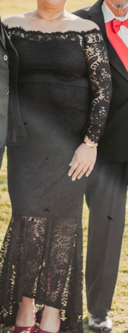 Black formal lace dress-xl