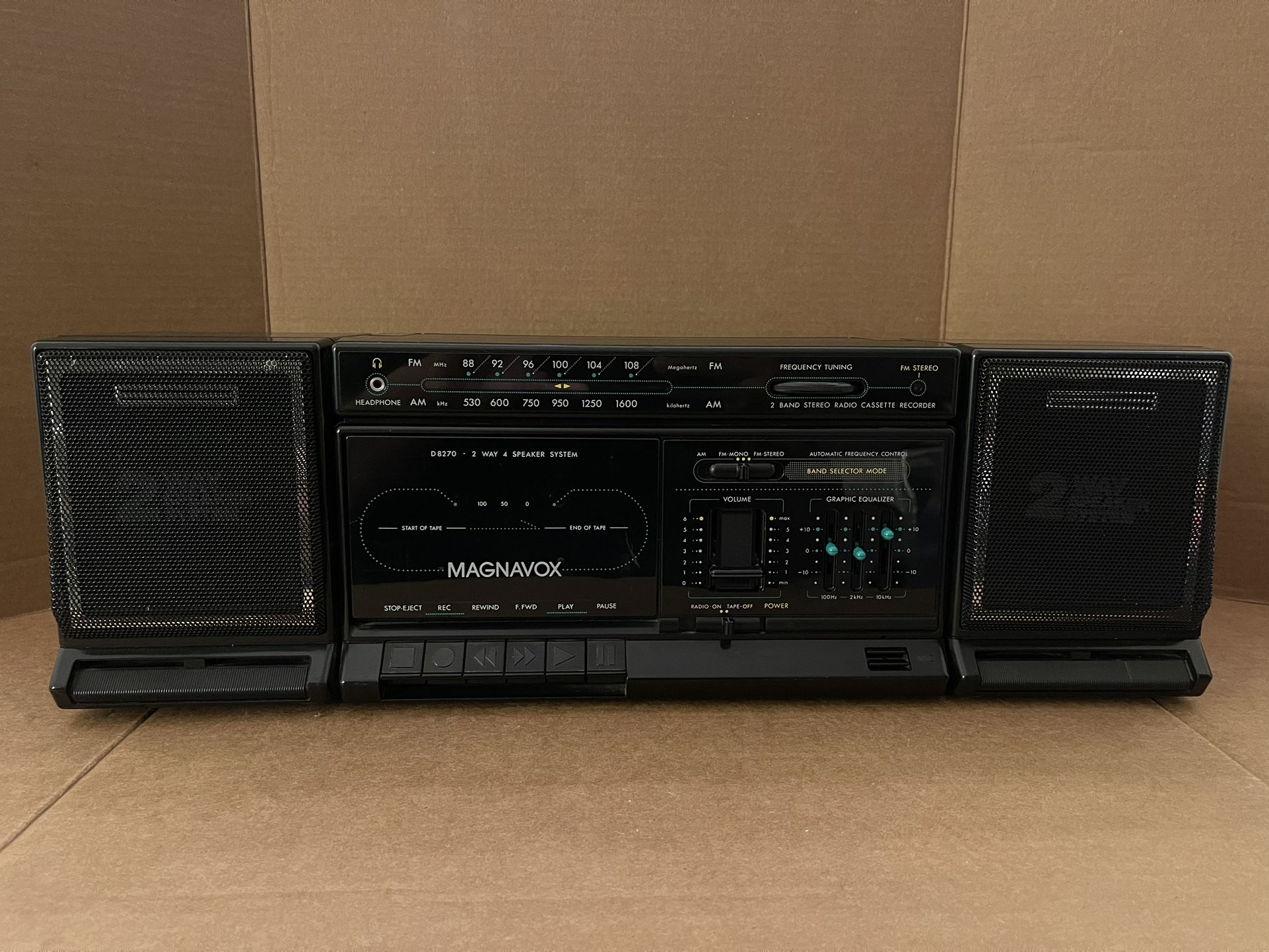 Magnavox Radio Cassette Boombox Vintage