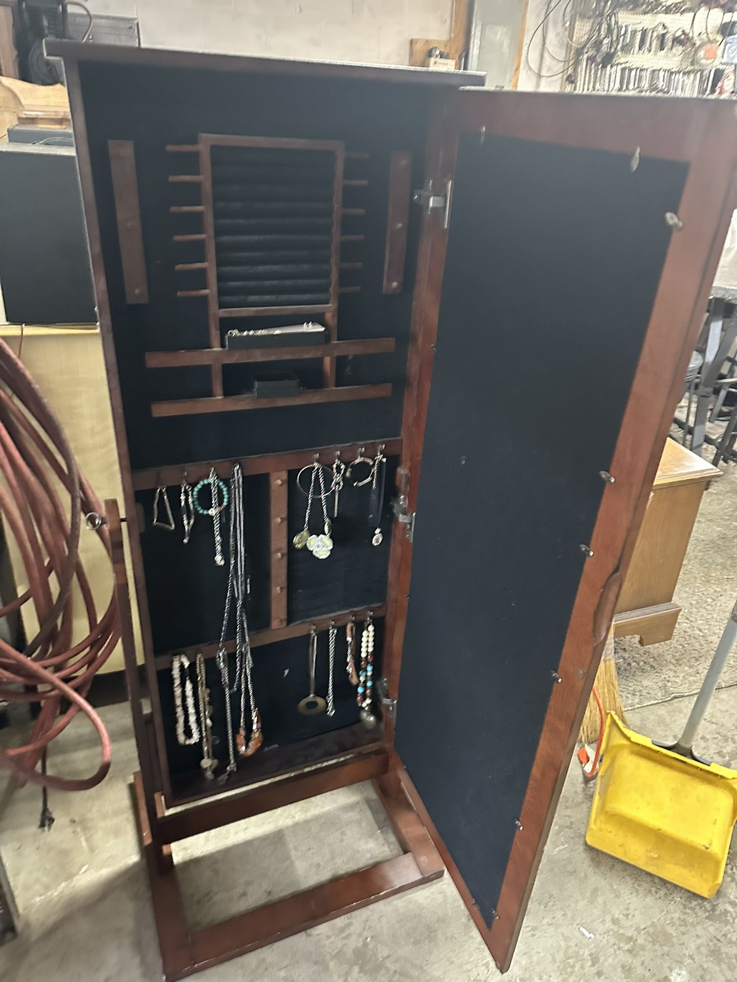 Floor Mirror Jewelry Armoire