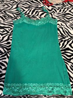 green lace cami