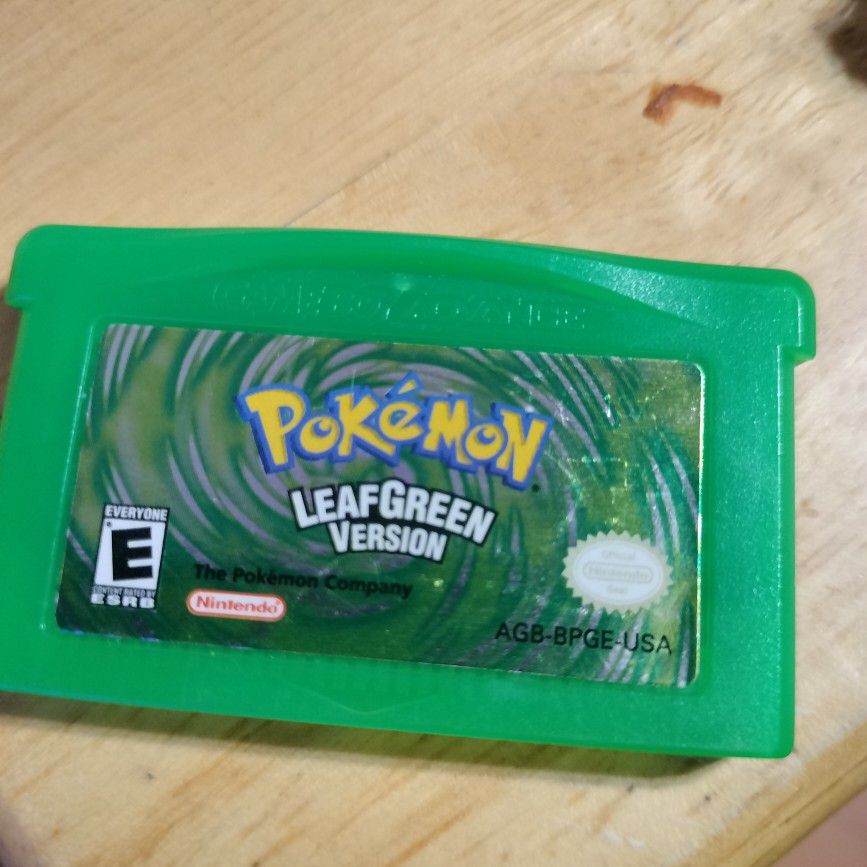 Pokemon Leaf Green Authentic 