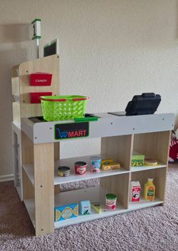 Kids Wooden Play Grocery Store Set