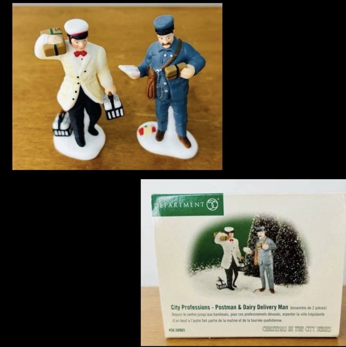 Dept 56 Christmas in the City City Professions Postman/ Dairy Delivery Man #58965
