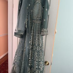 Indian Style Sequined Dress With A Matching Veil