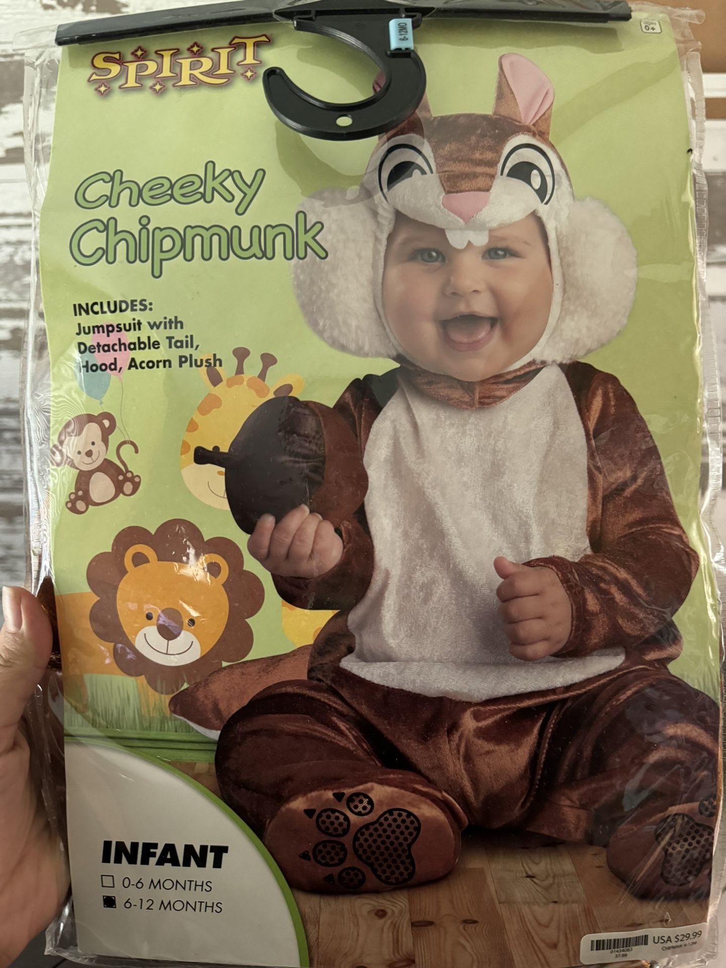Chipmunk Costume 6-12 Months