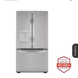 LG INVERTER REFRIGERATOR  29CU FT French Door With Slim Design with Water Dispenser stainless steel finish