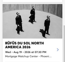 Rufus Du Sol Tickets August 19th