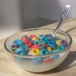 Fruit Loop Cereal Bowl Candle