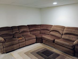 Sectional and rug