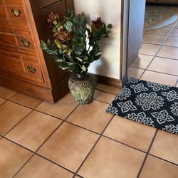 Clay Pot With Artificial Flowers 