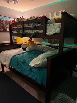 Dark Espresso Twin over Full Bunk Bed