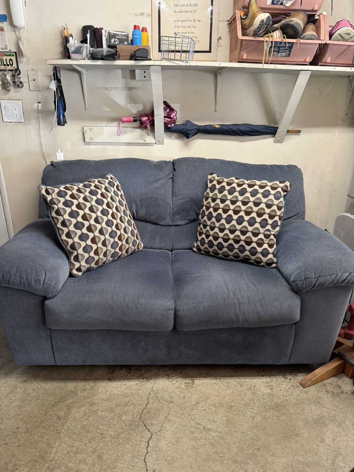 Couch Two Seater Blue