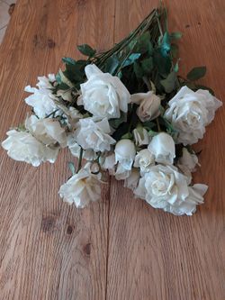 White Faux Roses