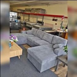 3 Pc Gray Color Sectional Sofa