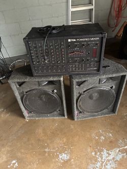 Tao mx-106r 6 channel mixer- 125w per speaker & 2 15’’ eminence sound stage monitors