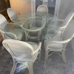 Classic Rattan 8 Piece Dining Set With Buffet Table