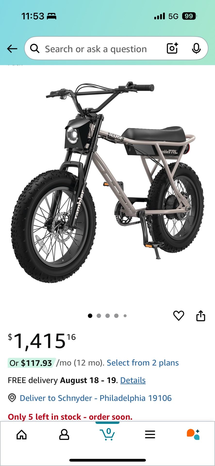 Razor Ramble Electric Bike