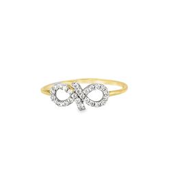 10k Yellow Gold Infinity Symbol Ring