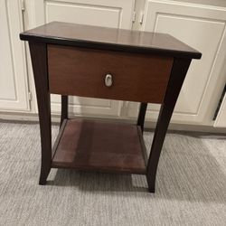 Solid wood nightstand / end table, sturdy