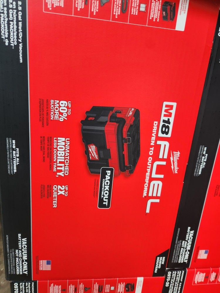 Brand New Milwaukee M18 Packout Vacuum