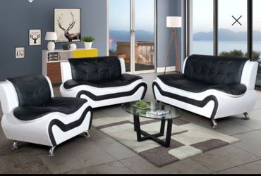 Black & white sofa chair & loveseat💕