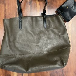 J CREW Leather Tote Bag