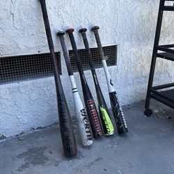 4 kids bats, 1 12u bat