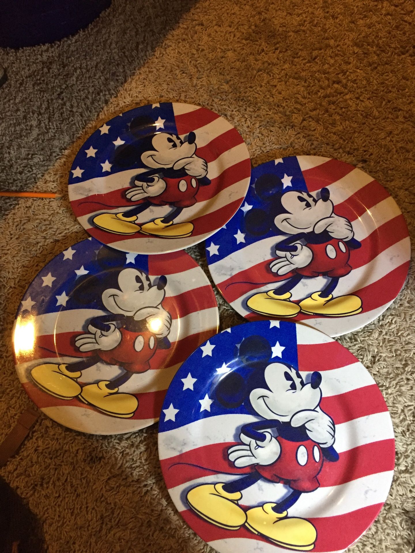 Disney Mickey Mouse plates vintage