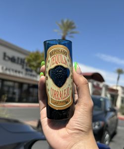 Shot Glass Shooter Corralejo Reposado Tequila Cobalt Blue 4.5" Tall 4 Pcs