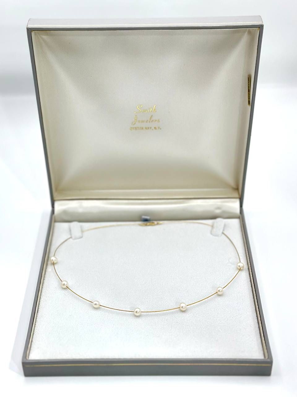 14K Yellow Gold Pearl Necklace 16" long 3.1 grams