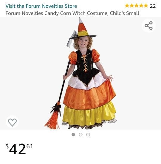 Candy Corn Witch Costume (New)