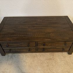 Brown Wooden Coffee Table