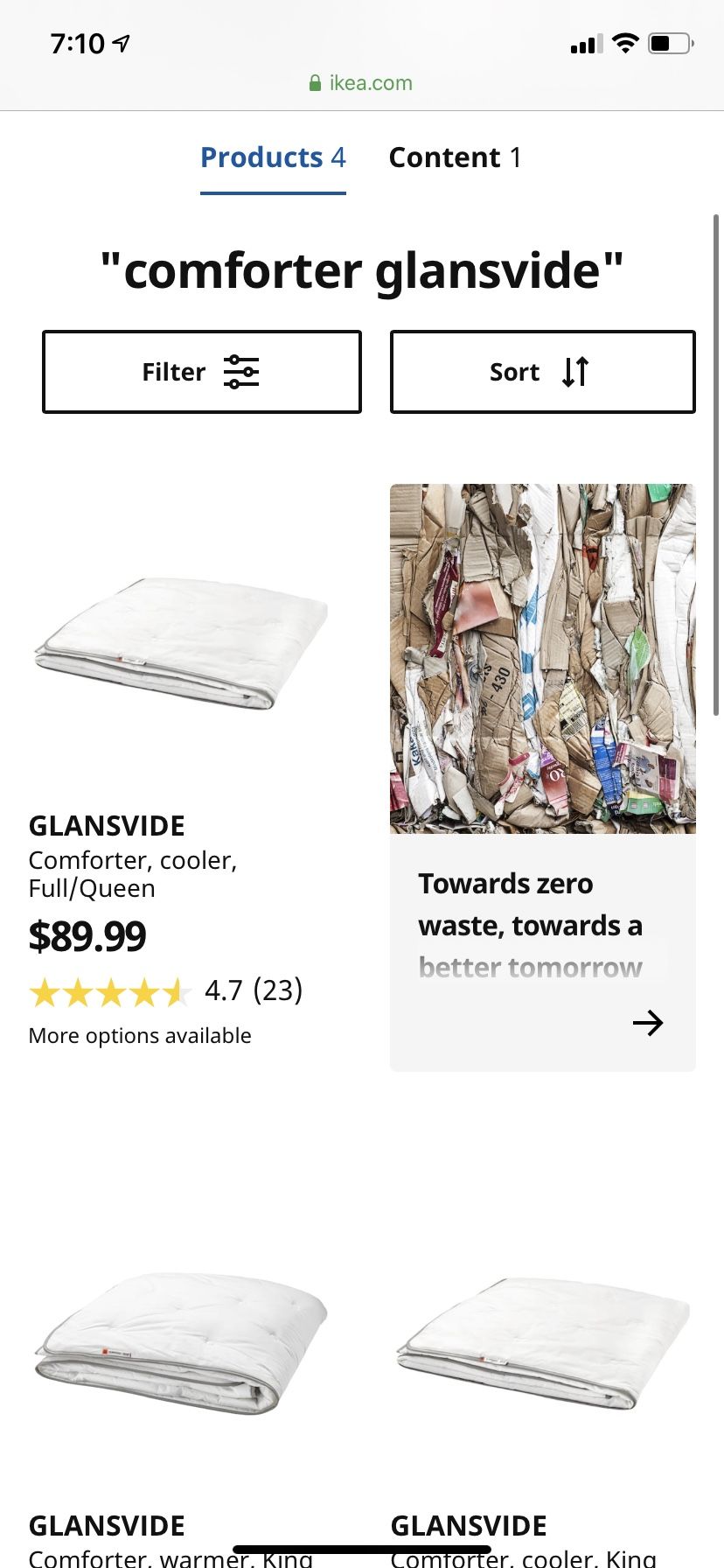 Ikea glansvide queen comforter