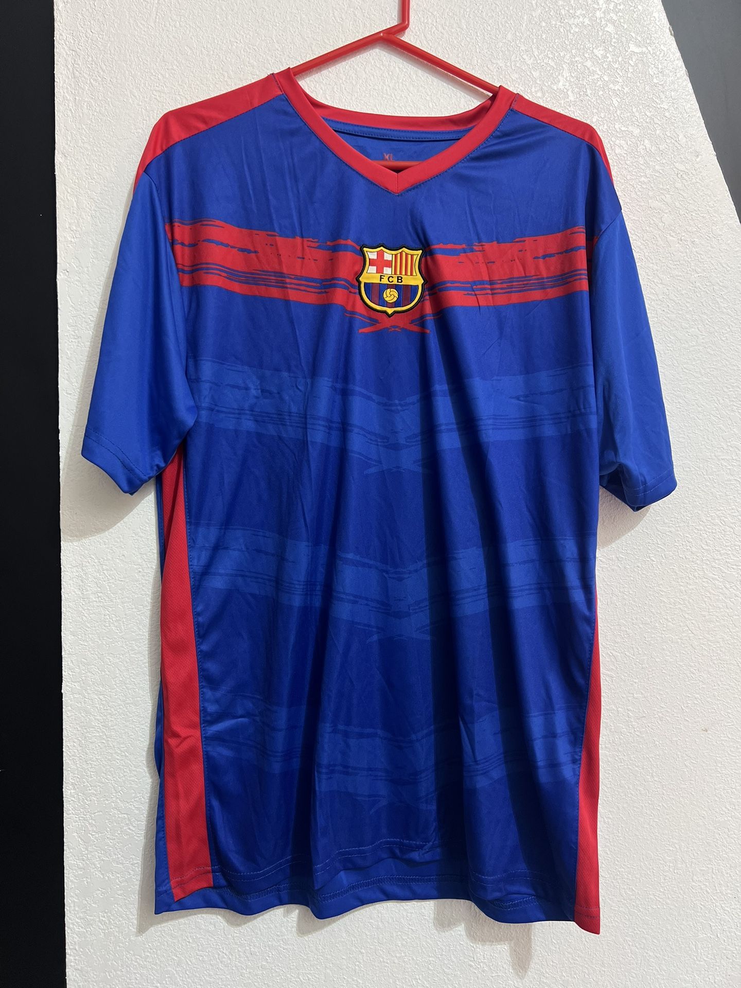 FC Barcelona Official Licensed Poly Shirt Soccer Jersey Messi Barca NWT NEW Large