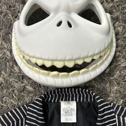 Kids Halloween Costume Disney Jack Skellington Outfit 7-8