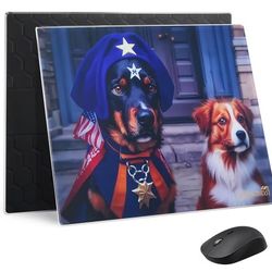 Glass Mouse Pad Micro Etched Surface and Whole Silicone Base,Improved Precision Suitable for Gaming and Office Use 
(16 * 12'') new 