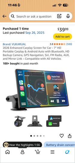 Portable Wireless Car Play/ Android Auto